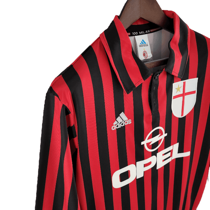 AC Milan Retro 1999/2000 Manga larga Local - CAMISETAS4ALL