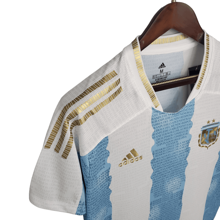 Argentina 2021 Commemorative Edition Blanco Azul - CAMISETAS4ALL