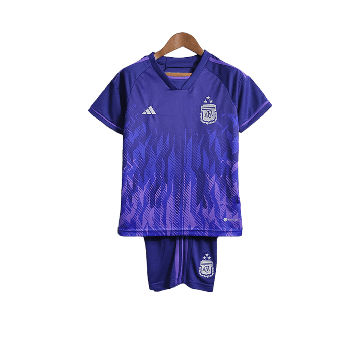 Argentina 2022 NIÑOS 3 Estrellas Visitante - CAMISETAS4ALL