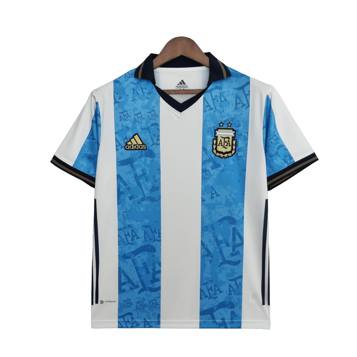 Argentina Retro 2022 Commemorative Edition Blanco Azul - CAMISETAS4ALL