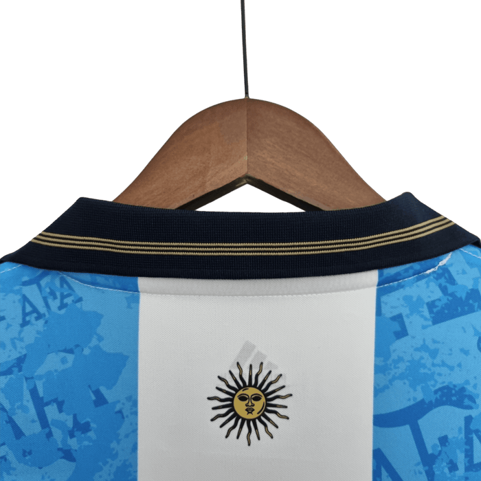 Argentina Retro 2022 Commemorative Edition Blanco Azul - CAMISETAS4ALL