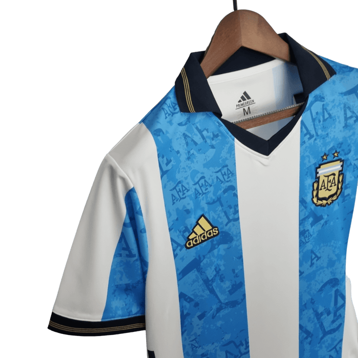 Argentina Retro 2022 Commemorative Edition Blanco Azul - CAMISETAS4ALL