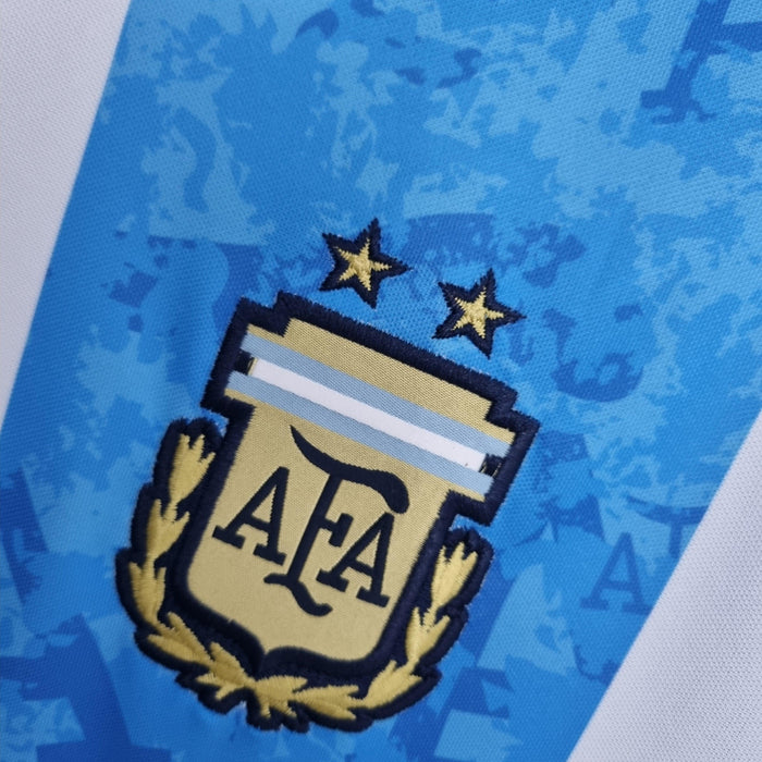 Argentina Retro 2022 Commemorative Edition Blanco Azul - CAMISETAS4ALL