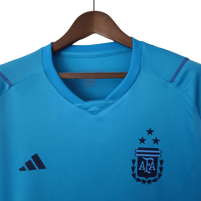 Argentina Retro 2022 Entrenamiento Camiseta Azul - CAMISETAS4ALL