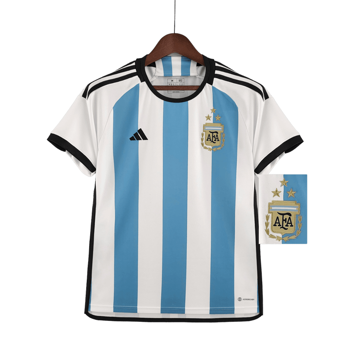 Argentina Retro 2022 Copa del Mundo campeón 3-star Versión de jugador - CAMISETAS4ALL