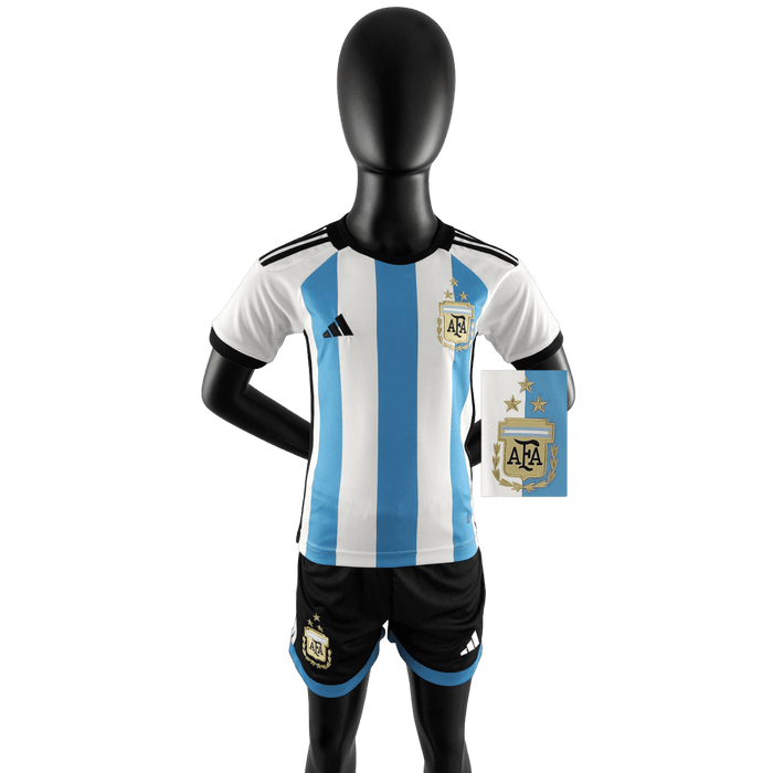 Argentina Retro 2022 Copa del Mundo campeón 3-star Versión de jugador - CAMISETAS4ALL