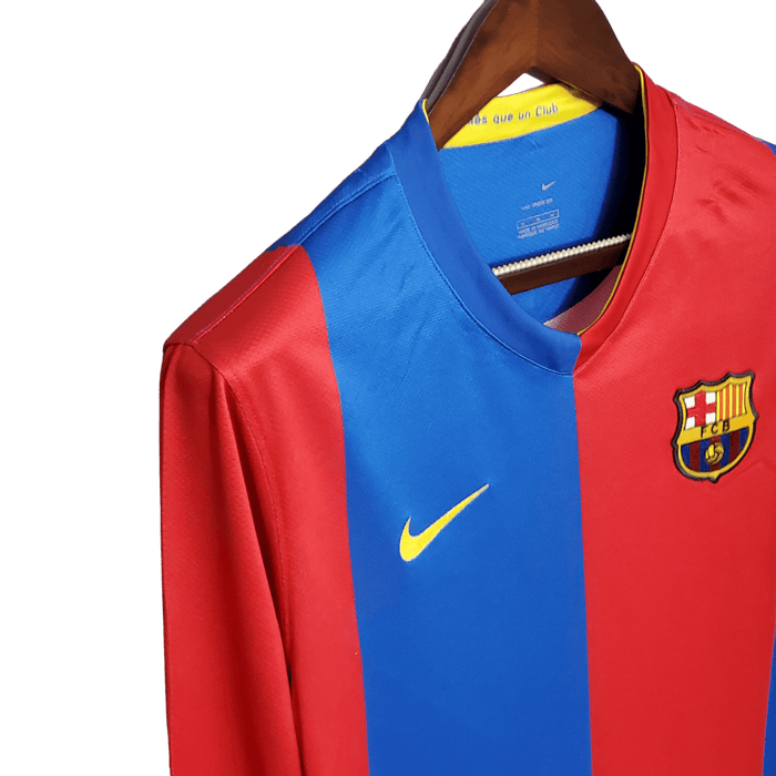 Barcelona Retro 06/07 Manga larga Local - CAMISETAS4ALL