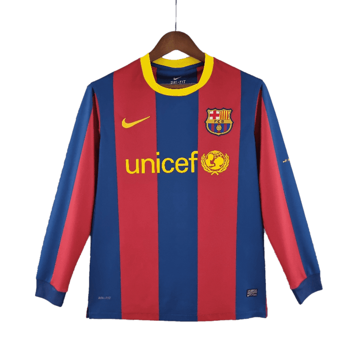 Barcelona Retro Manga larga 10/11 UEFA Champions League Local - CAMISETAS4ALL