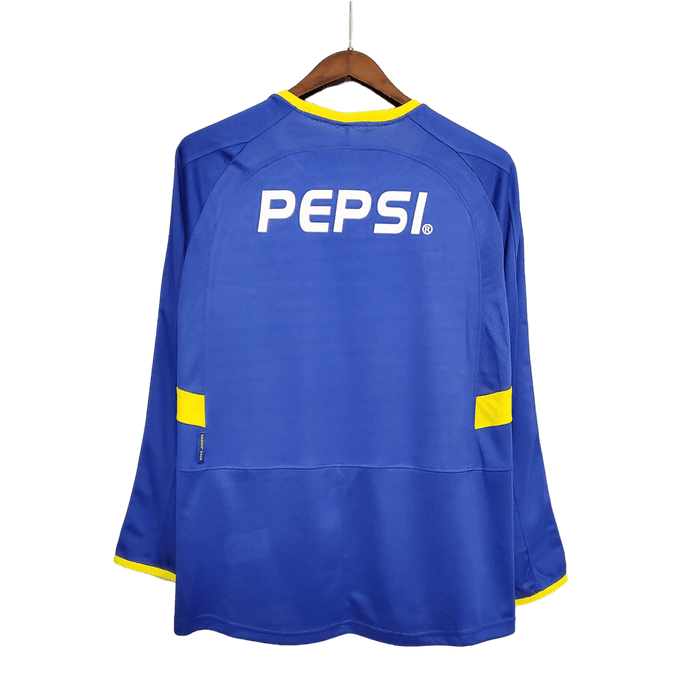 Boca Juniors Retro 03/04 Manga larga Local - CAMISETAS4ALL