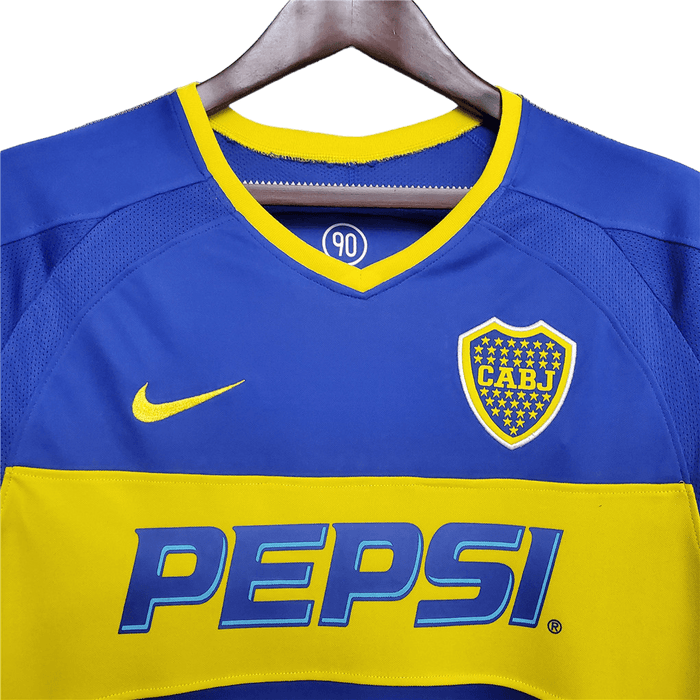 Boca Juniors Retro 03/04 Manga larga Local - CAMISETAS4ALL