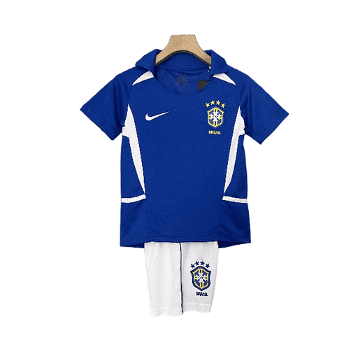 Brasil Retro 2002 NIÑOS Visitante - CAMISETAS4ALL