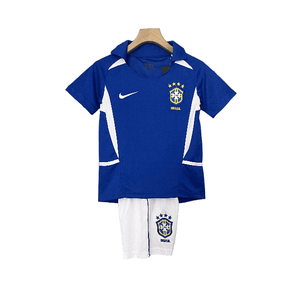 Brasil Retro 2002 NIÑOS Visitante - CAMISETAS4ALL