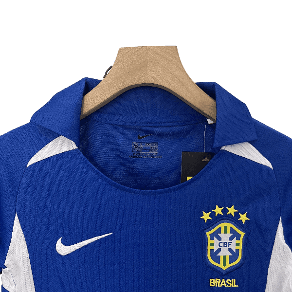 Brasil Retro 2002 NIÑOS Visitante - CAMISETAS4ALL