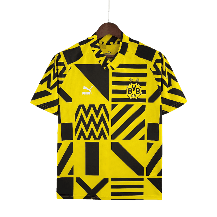 Dortmund 2022/23 Pre-Match Yellow Negro - CAMISETAS4ALL