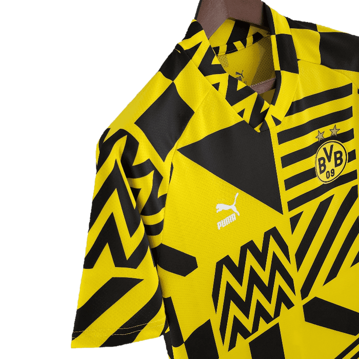 Dortmund 2022/23 Pre-Match Yellow Negro - CAMISETAS4ALL