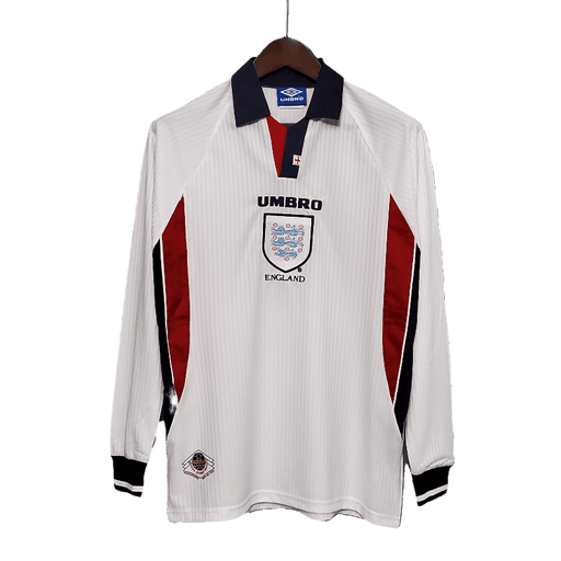 Inglaterra Retro Manga larga 1998 Local - CAMISETAS4ALL