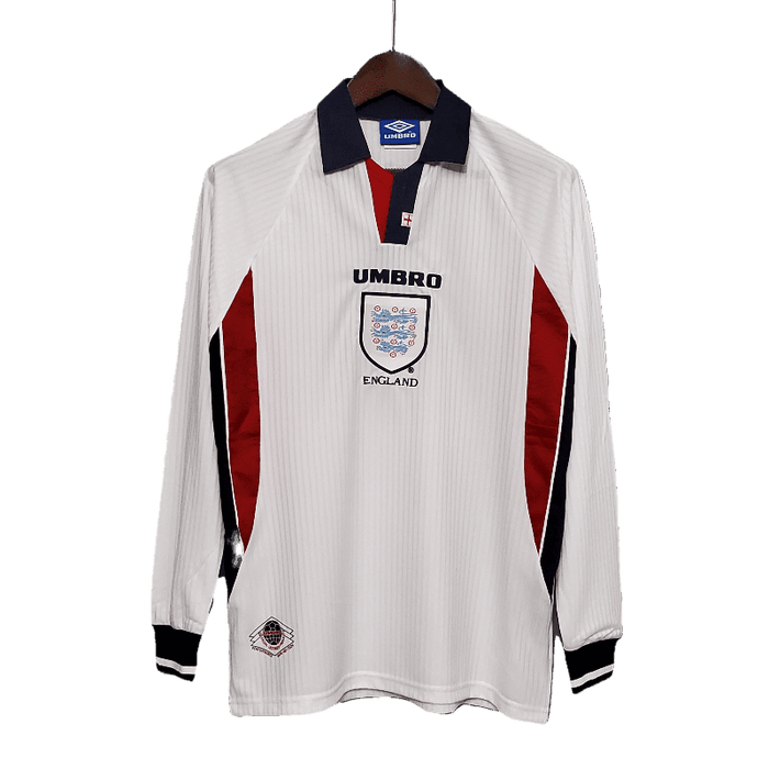 Inglaterra Retro Manga larga 1998 Local - CAMISETAS4ALL