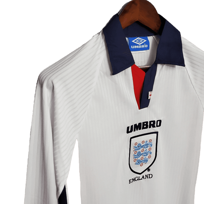 Inglaterra Retro Manga larga 1998 Local - CAMISETAS4ALL