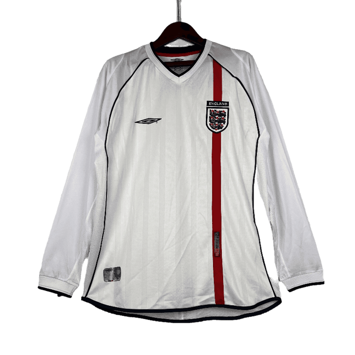 Inglaterra Retro Manga larga 2002 Local - CAMISETAS4ALL