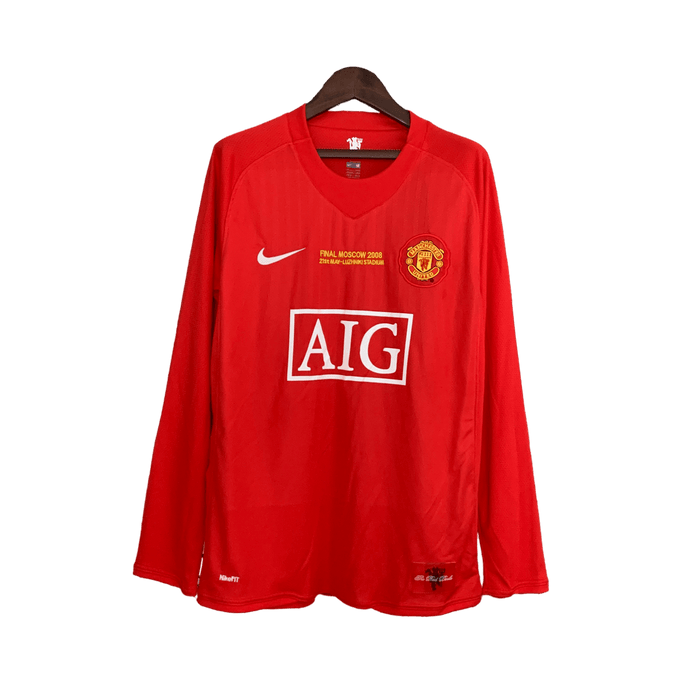 Manchester United Retro 2007/08 Manga larga Champions League Version Local