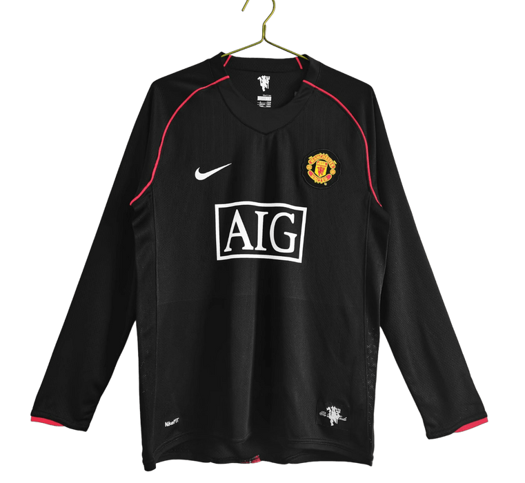 Manchester United Retro Manga larga 2007/08 Negro