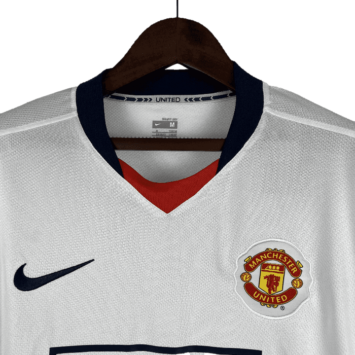 Manchester United Retro Manga larga 2007/08 Blanco